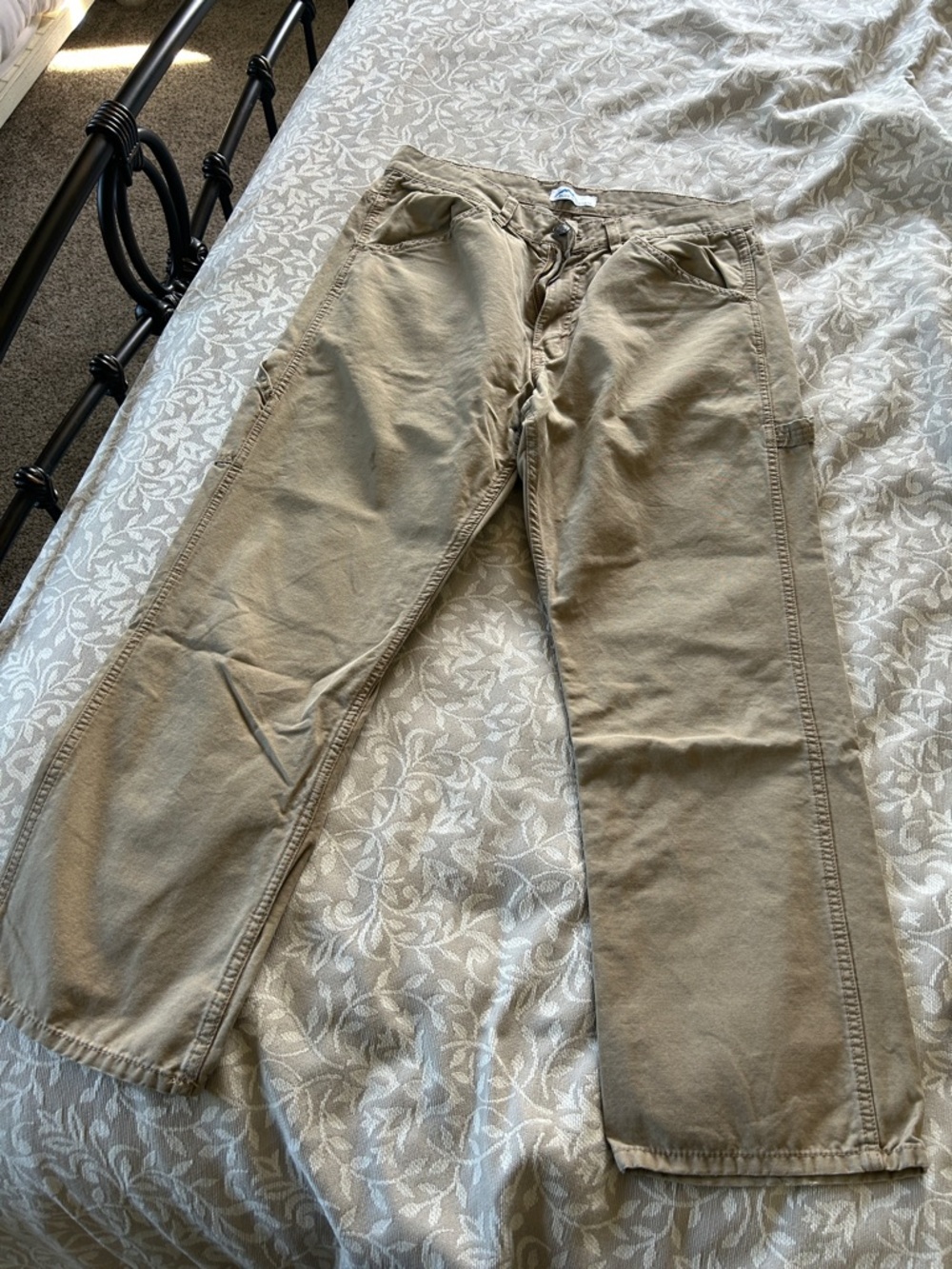 Blue Mountain Men's Lightweight Straight Chino work Pants in Khaki